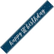 Banner 50th navy silver