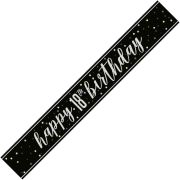 Black and Gold 18th Banner Birthday Party