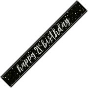 Banner 21st Birthday Black