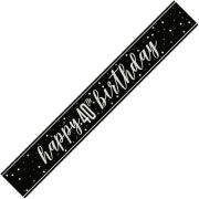 Banner 40th black silver