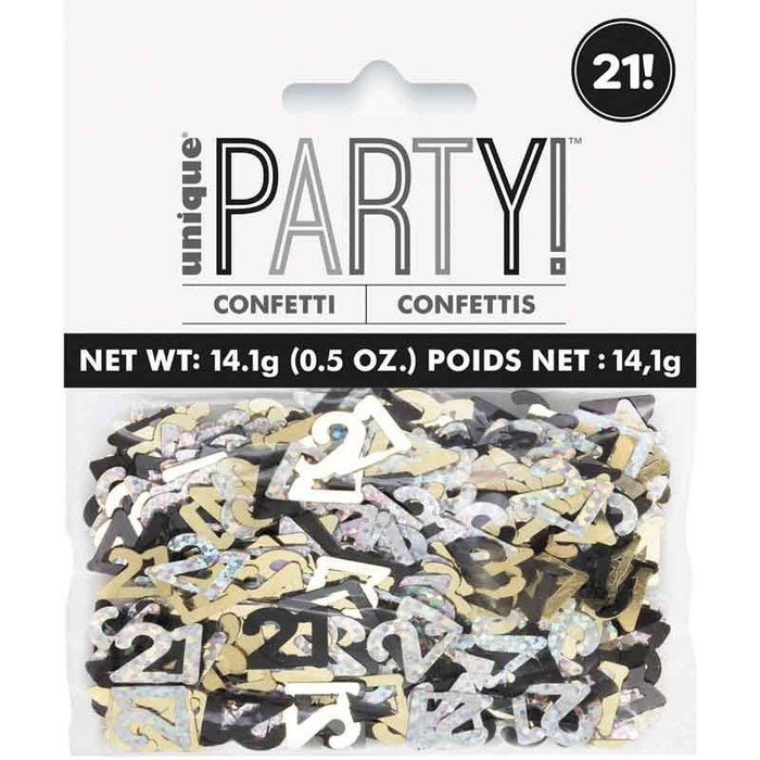 Glitz Black 21 Table Confetti .5Oz