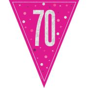 Banner 70 Cerise Pink Flag Banner 70th