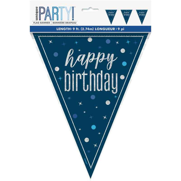 Happy Birthday Navy Flag Banner