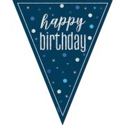 Happy Birthday Navy Flag Banner