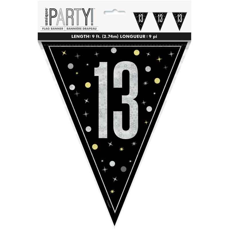 Banner Party black silver 13