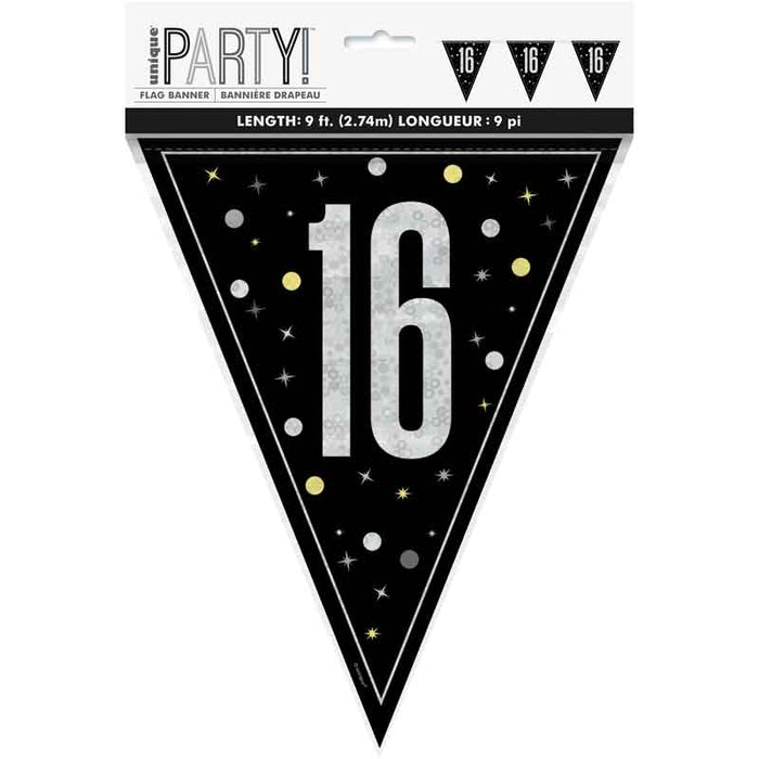 Banner Black silver 16 Flag