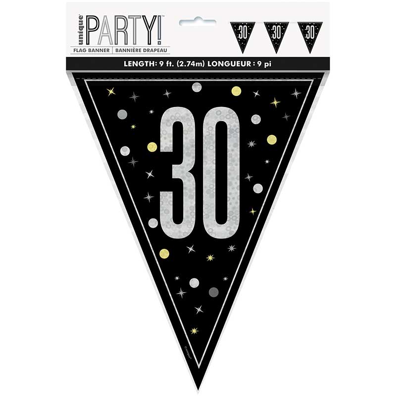 Banner Glitz 30 Black silver Flag