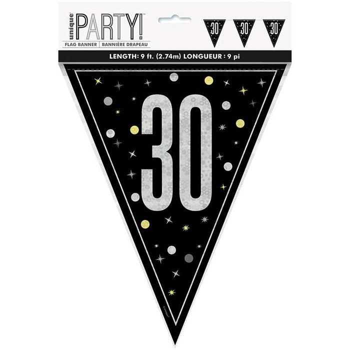Banner Glitz 30 Black silver Flag