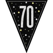 Flag Banner 70 Black Glitz Bunting