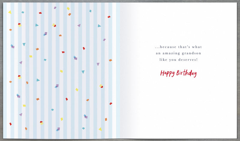 Birthday Card Grandson - back