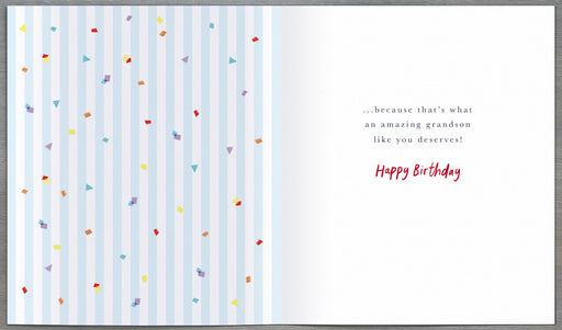 Birthday Card Grandson - back