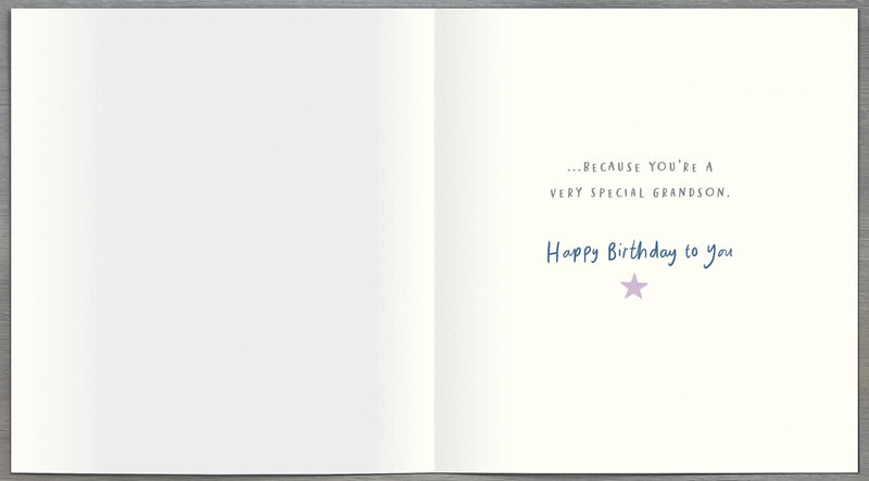 Birthday Card Grandson - inside