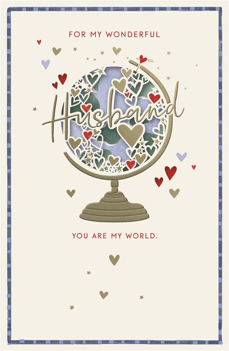 Gibson | Birthday Card Husband | Conventional Design | With Envelope