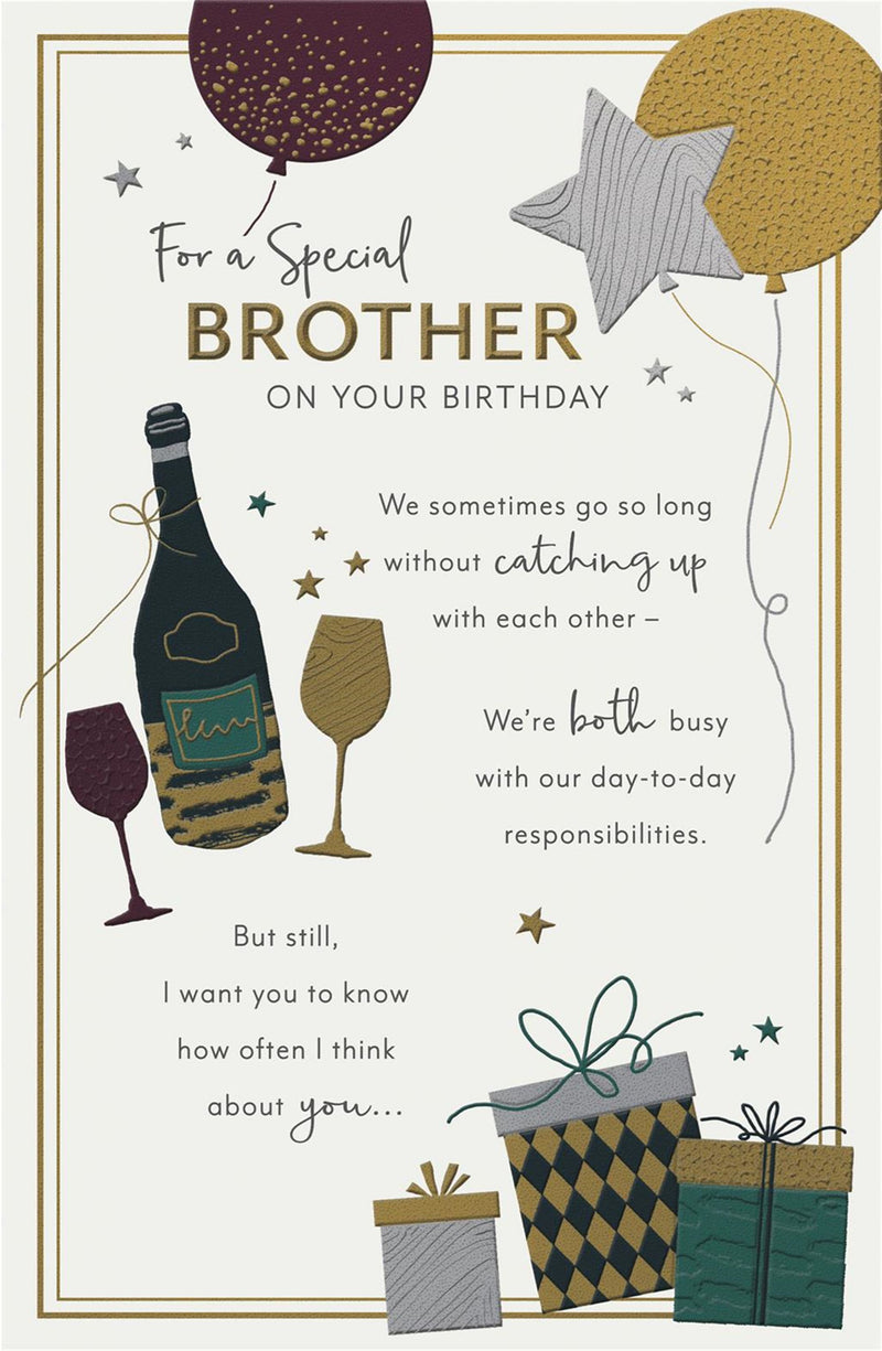 Gibson | Birthday Card Brother | Conventional Design | With Envelope