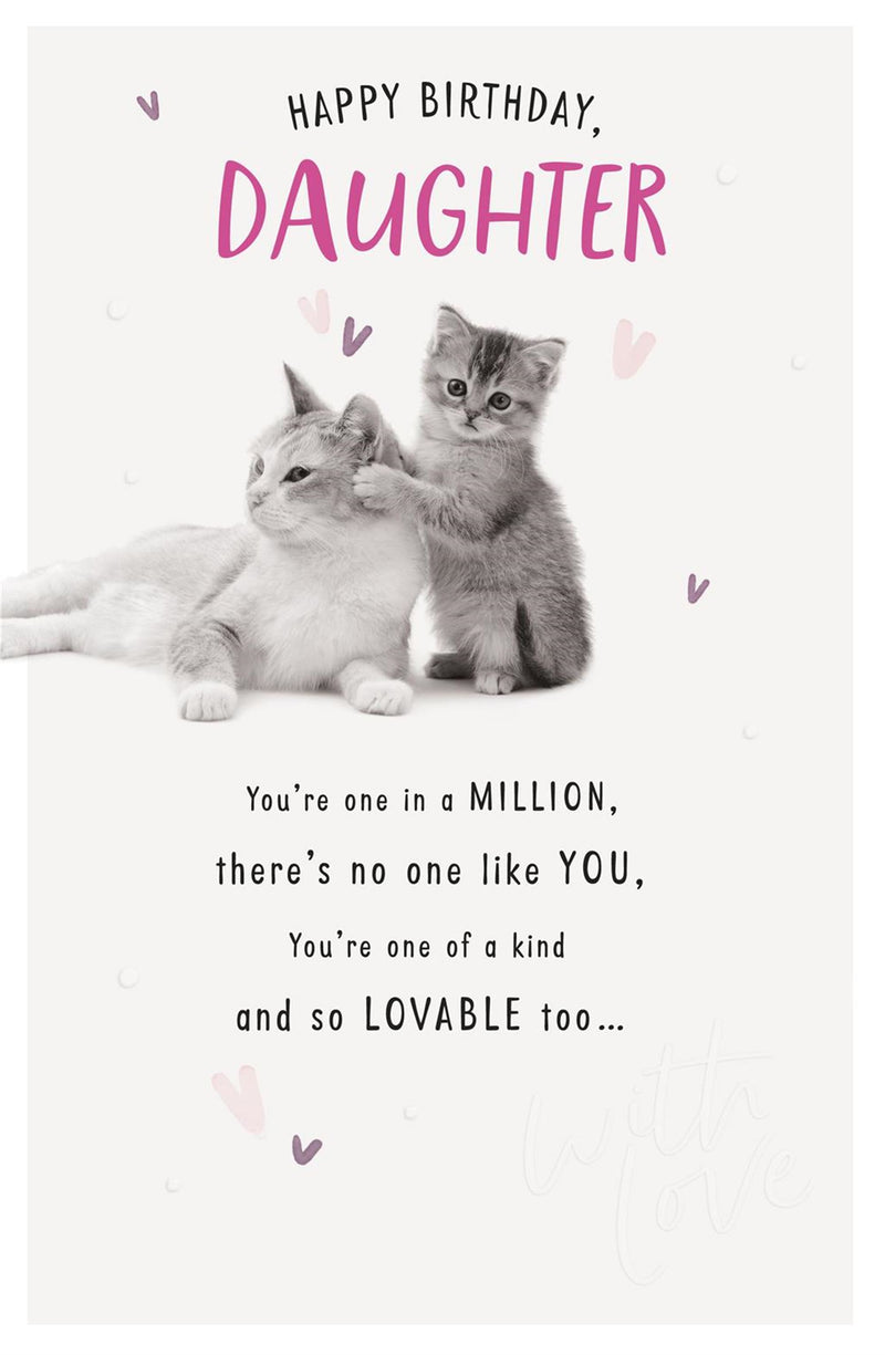 Carlton | Birthday Card Daughter | Cute Design | With Envelope