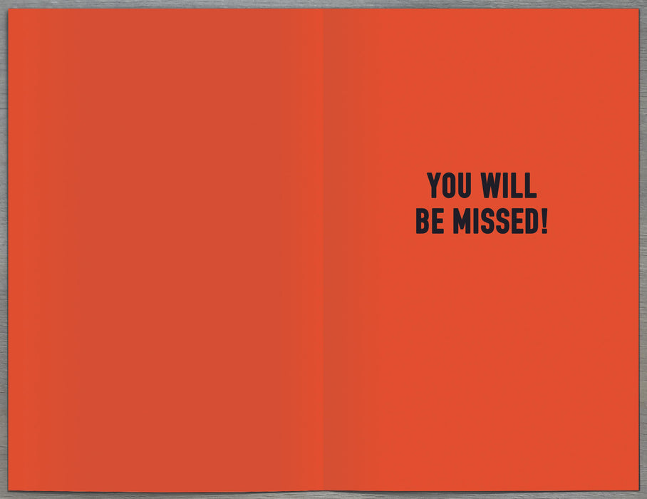Leaving Card - back