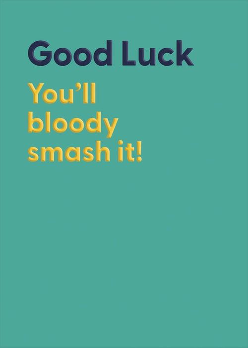 Hanson White | Good Luck Card | Humorous Design | With Envelope