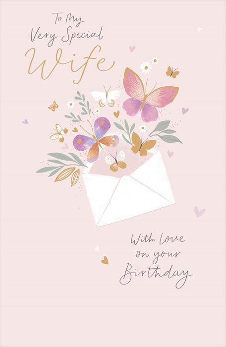 Gibson | Birthday Card Wife | Conventional Design | With Envelope