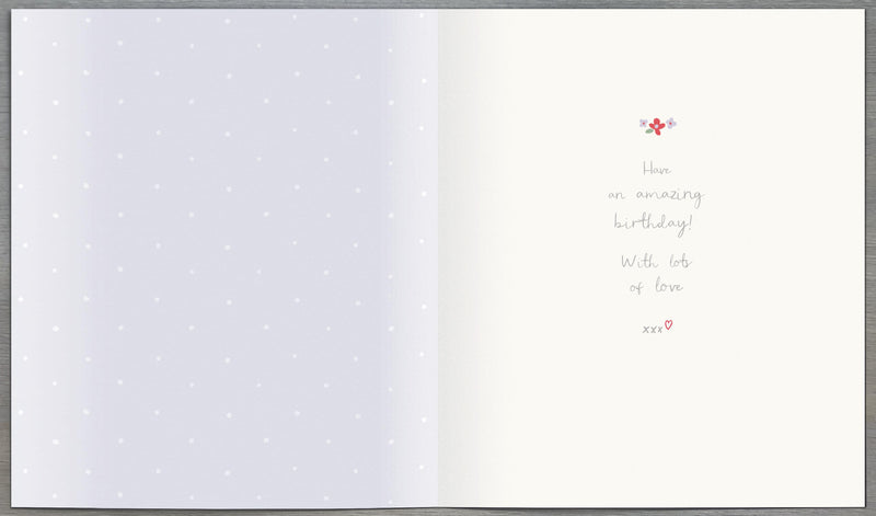 Birthday Card Auntie - back