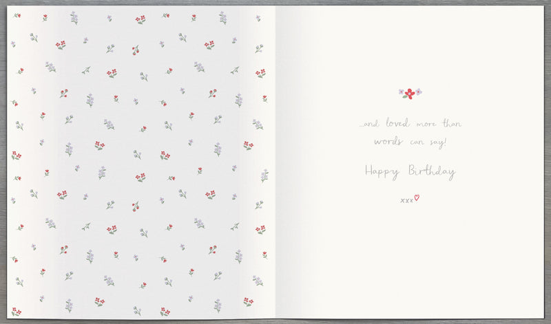 Birthday Card Granddaughter - back