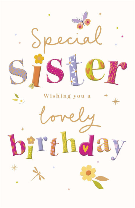 Gibson | Birthday Card Sister | Conventional Design | With Envelope