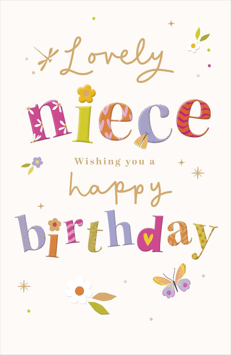 Gibson | Birthday Card Niece | Conventional Design | With Envelope
