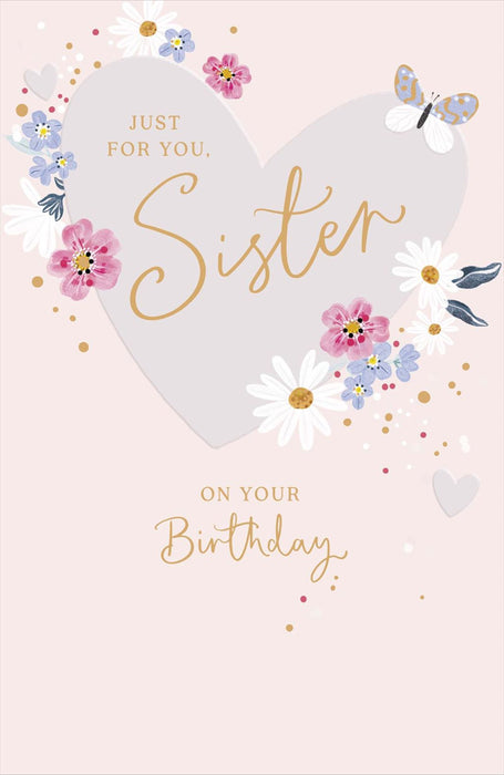 Gibson | Birthday Card Sister | Conventional Design | With Envelope
