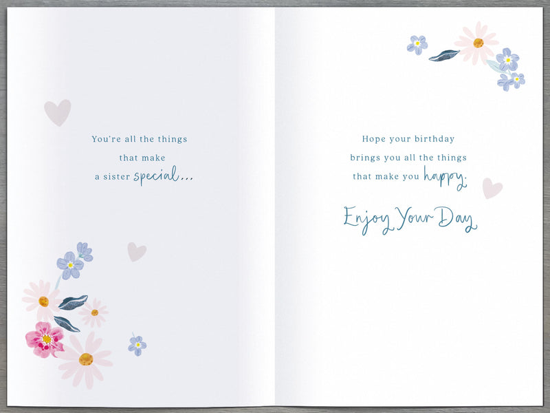 Birthday Card Sister - inside