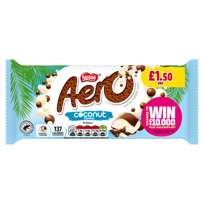Aero Coconut Chocolate Sharing Bar 90g PMP £1.50