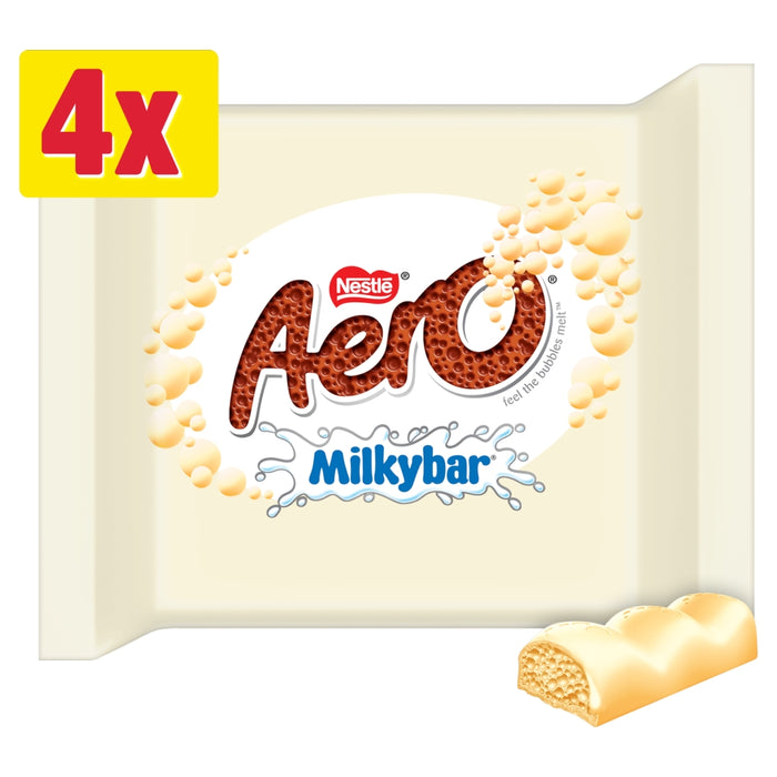 Aero Milkybar White Chocolate Multipack 4 Pack 108g