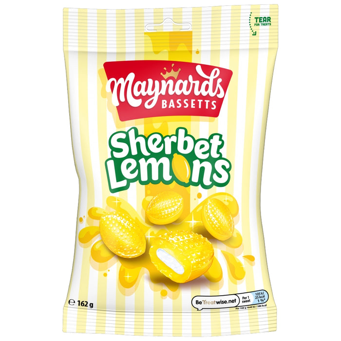 Maynards Bassetts Sherbet Lemons Bag 162g