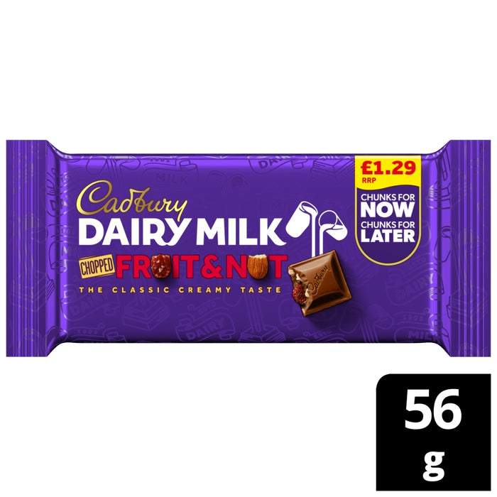 Cadbury Dairy Milk Fruit & Nut Chocolate Bar 56g