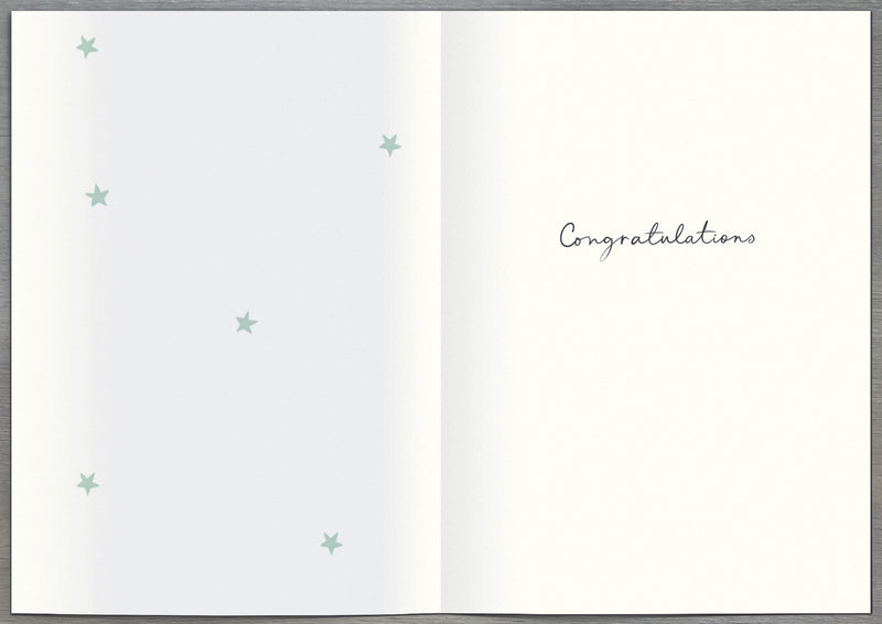 New Baby Card Baby Boy - back