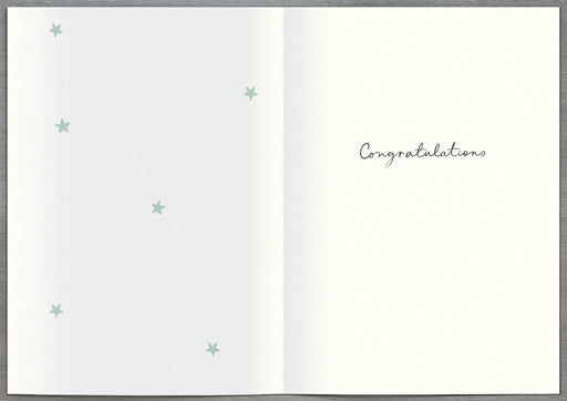 New Baby Card Baby Boy - back