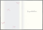 New Baby Card Baby Girl - back