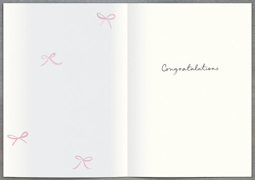 New Baby Card Baby Girl - back