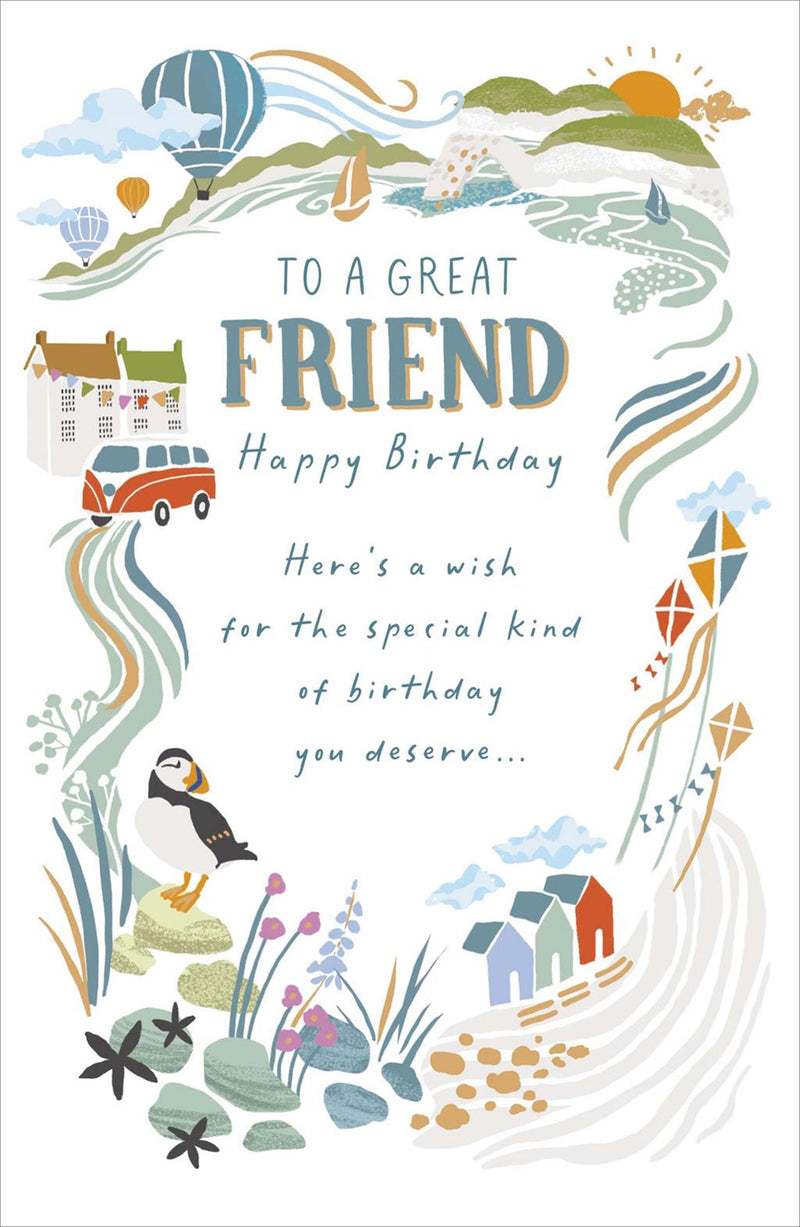 Gibson | Birthday Card Friend | Conventional Design | With Envelope