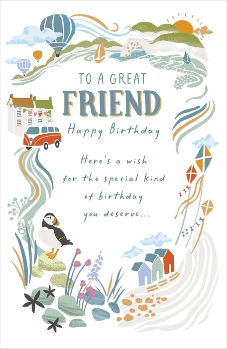 Gibson | Birthday Card Friend | Conventional Design | With Envelope