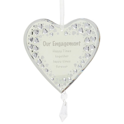 Mirror Crystal Hanging Heart Engaged