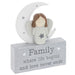 Pebble Angel & Moon Plaque Family