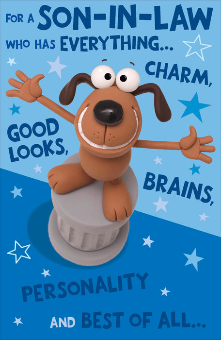 Crackers | Birthday Card Son In Law Hum | Happy Birthday Gifts | Him, Boys, Men | With Envelope