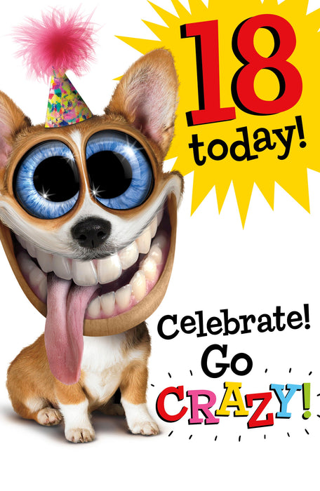 Giggles Birthday Card for 18th, Hum Design