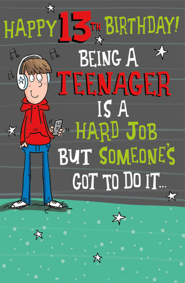 Giggles | Birthday Card Young Adult 13th Boy Hum | Happy Birthday Gifts | With Envelope