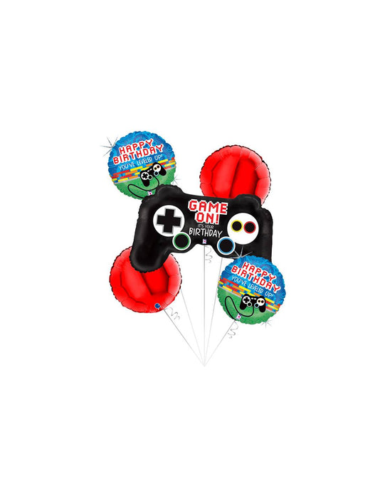Game Controller Foil Balloon Set (Optional Helium Inflation)