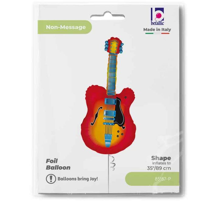 Electric Guitar Supersize Helium Filled Balloon - 37" Foil (Optional Helium Inflation)