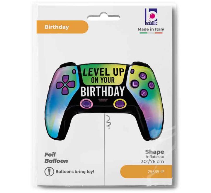 Game Controller Birthday Supersize Helium Filled Balloon - 31" Foil (Optional Helium Inflation)