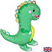 Happy Dinosaur 34 inch Metallic Shaped Foil Balloon by Oaktree