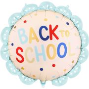 Cream-Blue Back To School 18" Foil Balloon (Optional Helium Inflation)
