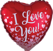 Rose Gold Hearts 18 inch Anagram foil balloon