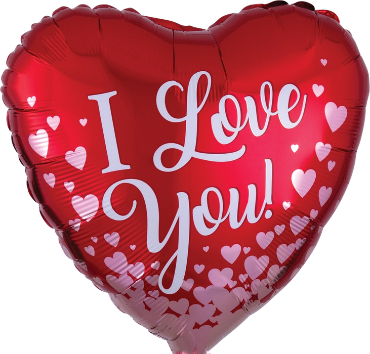 Rose Gold Hearts 18 inch Anagram foil balloon